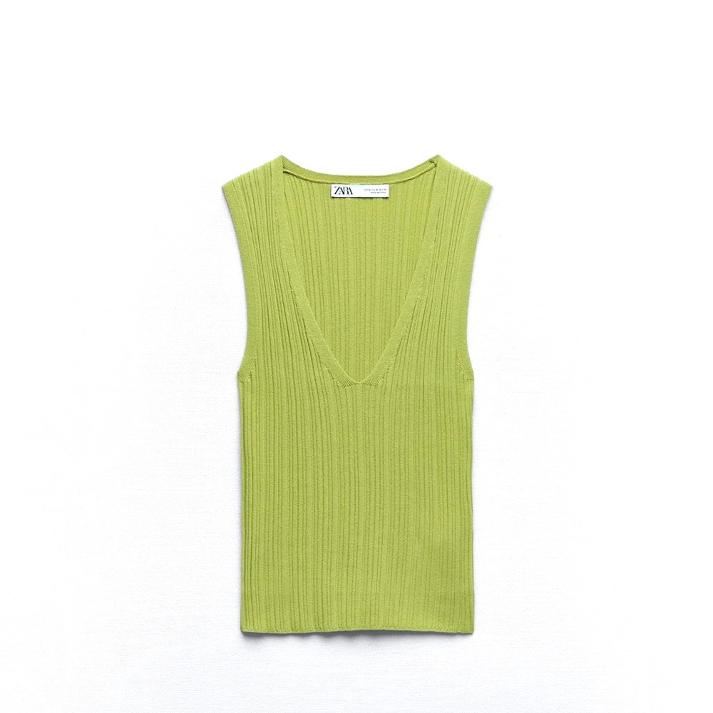 Zara ribbed knit top